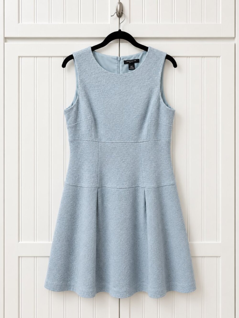 Ann Taylor Petite Blue Sleeveless Fit & Flare Dress Size 12 Petite